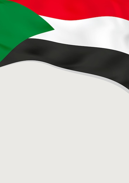 Design de folheto com modelo de vetor de bandeira do Sudão