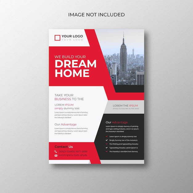 Design de folheto de negócios corporativos e modelo de capa de folheto de agência de marketing digital