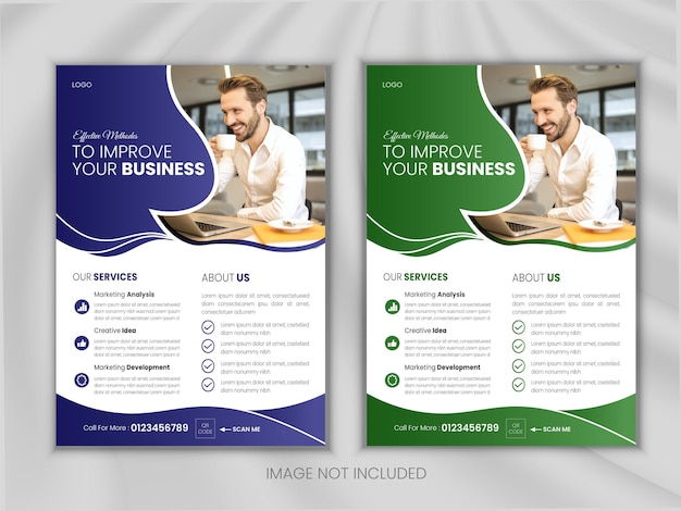 Design de folheto de negócios profissional criativo