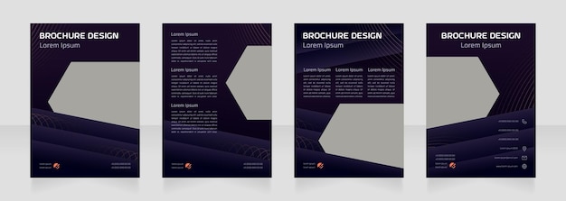 Design de folheto em branco de digitalização da indústria