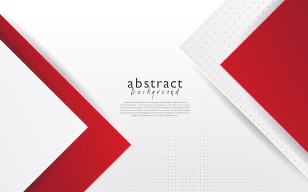 Design de fundo abstrato moderno branco vermelho