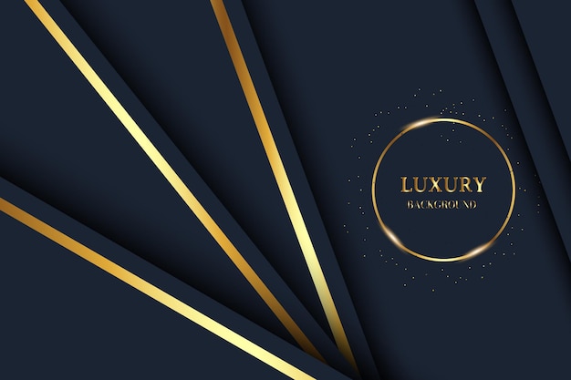 Design de fundo azul dourado de luxo