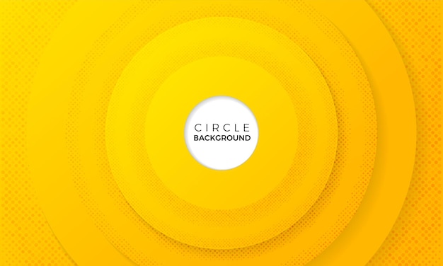 Design de fundo círculo cor amarela 3d looks