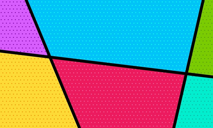 Vetor design de fundo colorido de desenho em quadrinhos