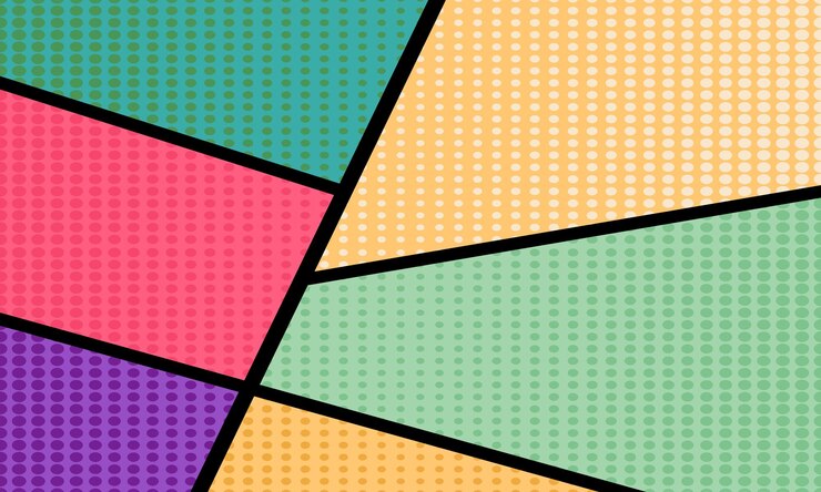 Vetor design de fundo de estilo cômico de meio-tom