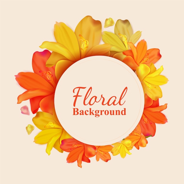 Design de fundo de flor floral