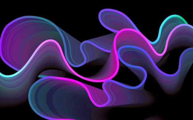 Design de fundo de gradiente ondulado de fluido púrpura-rosa escuro