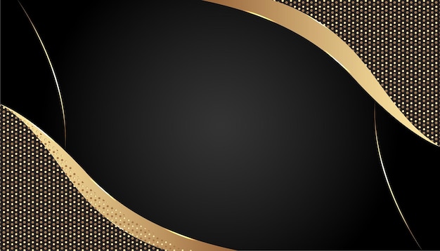Design de fundo de iluminação de luxo preto e dourado