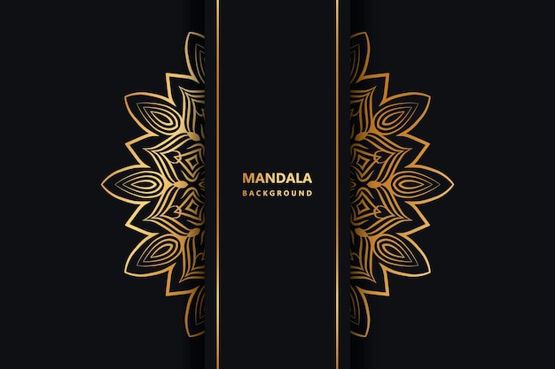 Design de fundo de luxo de mandala gold