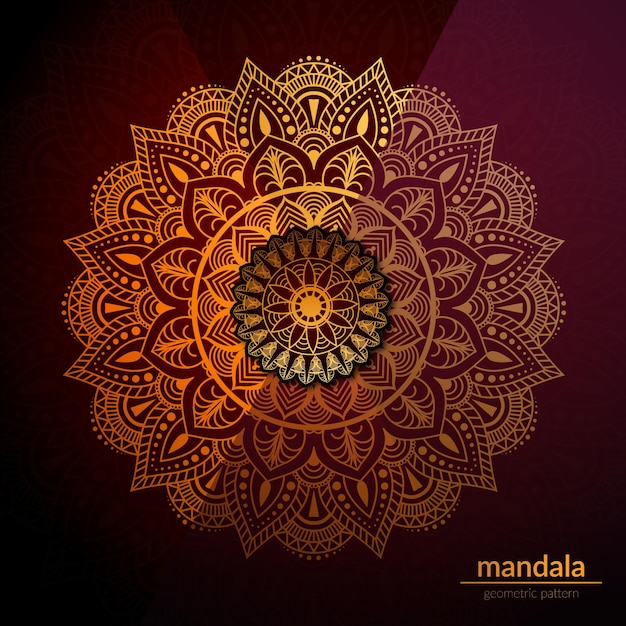 Design de fundo de mandala de luxo criativo vetor premium