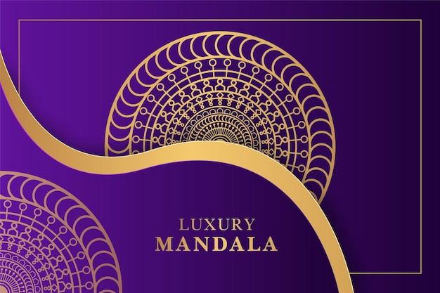 Design de fundo de mandala islâmico de luxo exclusivo