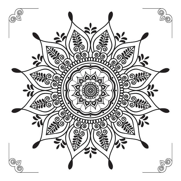 Vetor design de fundo de mandala ornamental de luxo de cor gradiente com vetor de apresentação criativa