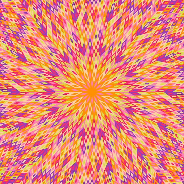 Design de fundo de mosaico de explosão circular dinâmica