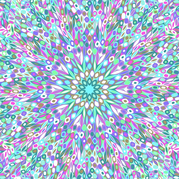 Design de fundo de mosaico de padrão radial dinâmico abstrato hipnótico