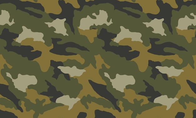Design de fundo de padrão vetorial sem costura de camuflagem militar