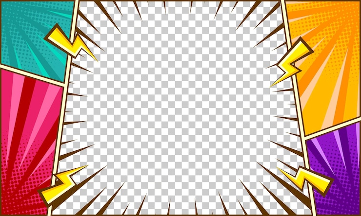Vetor design de fundo de quadro de desenho em quadrinhos