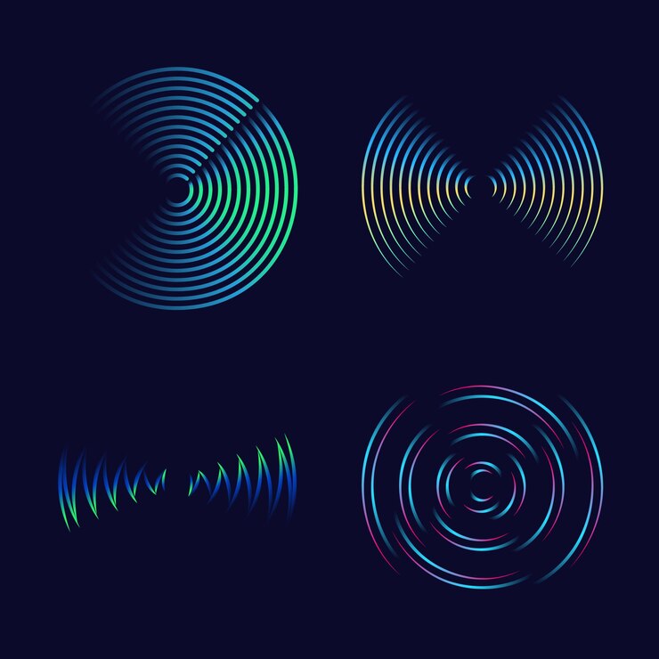 Vetor design de fundo de tecnologia abstrata design de elementos circulares coloridos