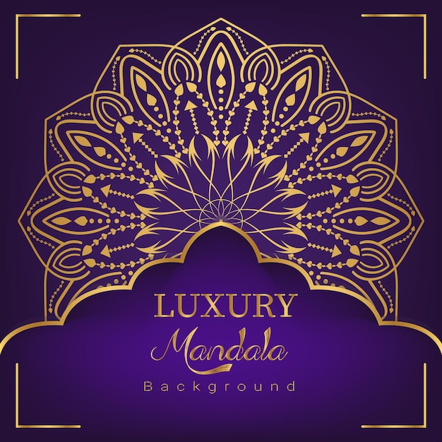 Design de fundo dourado mandala de luxo