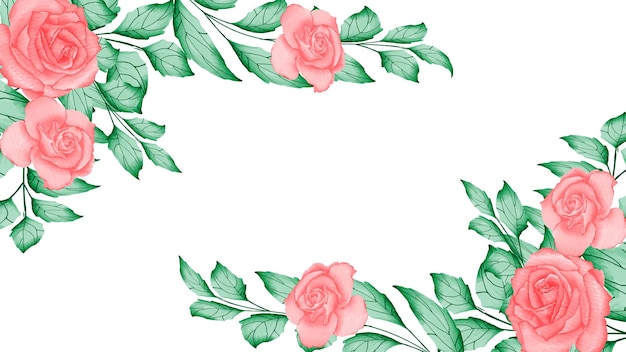 Design de fundo floral aquarela