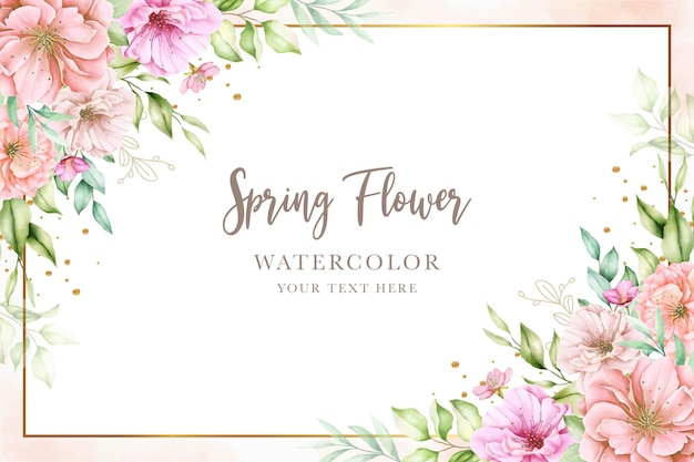 design de fundo floral de flor de cerejeira desenhada à mão
