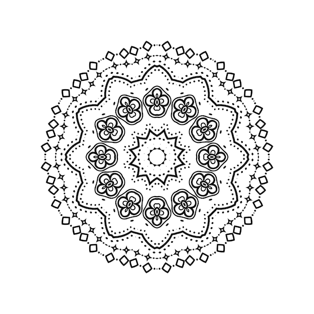 Design de fundo floral mandala decorativa elegante