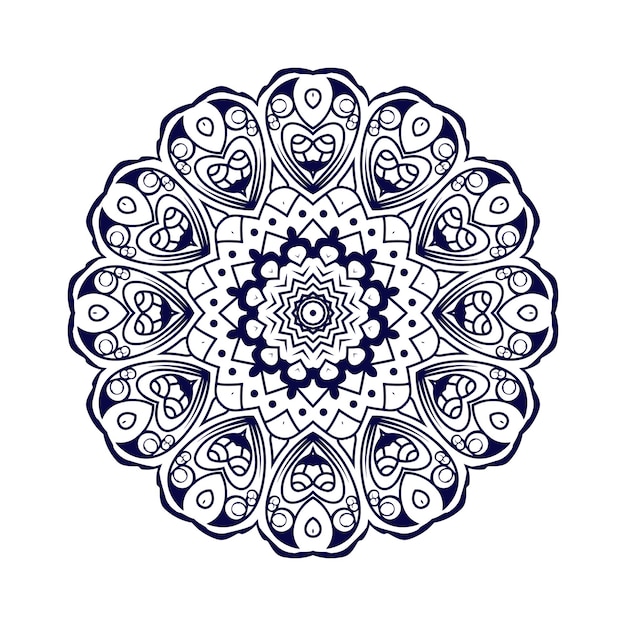 Design de fundo floral, mandala indiana vetorial