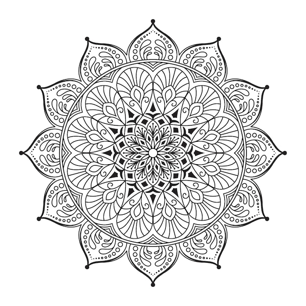 Vetor design de fundo floral mandala