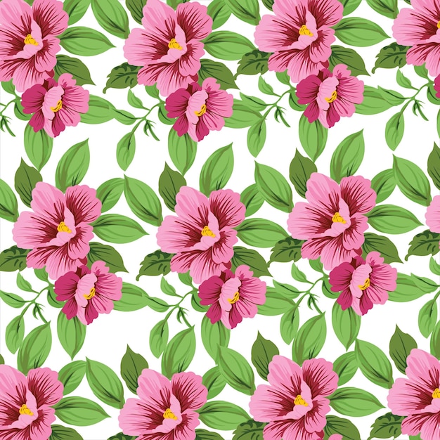 Design de fundo floral padrão sem emenda.