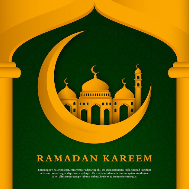 Design de fundo islâmico do ramadan kareem