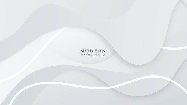 Design de fundo moderno abstrato branco projetado para o modelo de pôster no pano de fundo da web