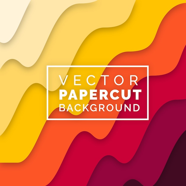 Vetor design de fundo moderno vetor papercut