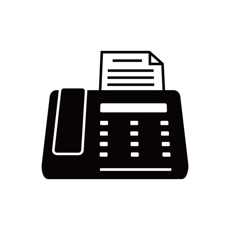 Vetor design de ícone de fax sinal e símbolo de equipamento de escritório