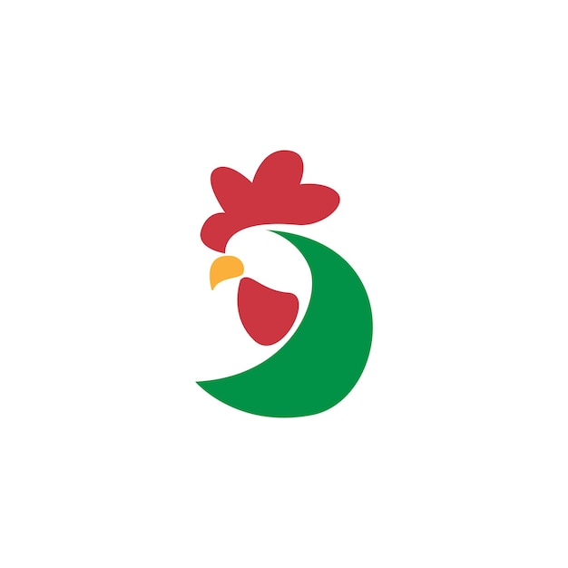 Vetor design de ícone de logotipo de frango