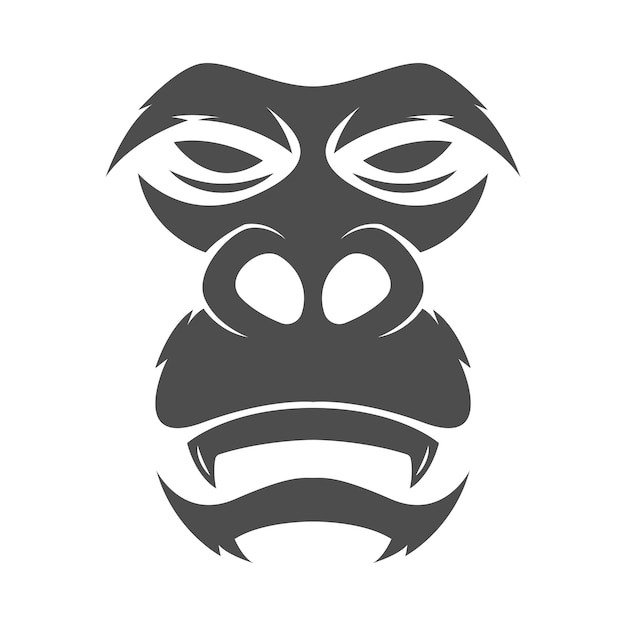 Design de ícone de logotipo de gorila