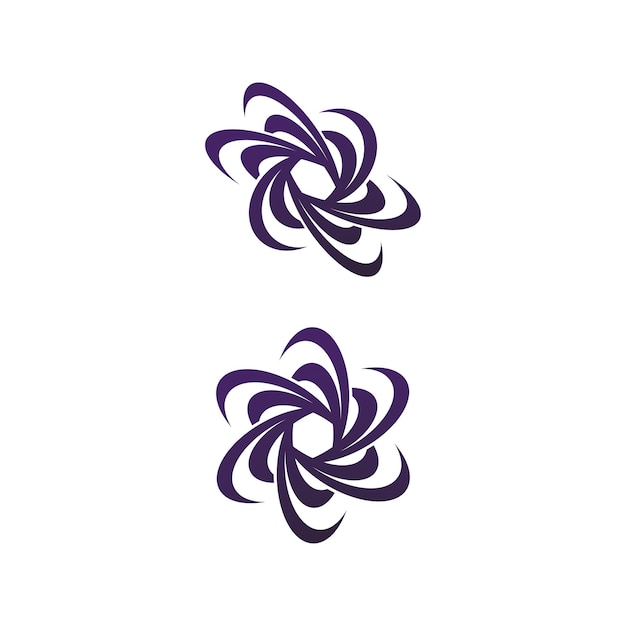 Vetor design de ícone de logotipo de rotação de vórtice abstrato