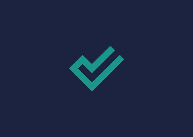 Vetor design de ícone de logotipo de verificação inspiração de modelo de design vetorial