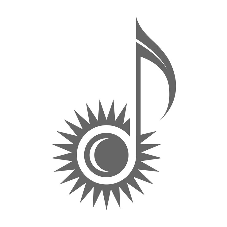 Vetor design de ícone de nota musical