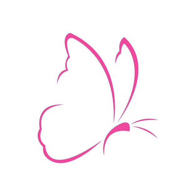 Design de ícone de vetor de borboleta de beleza