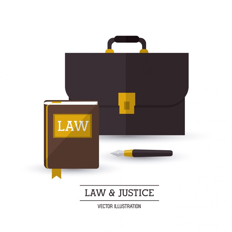 Vetor design de ícones de direito e justiça