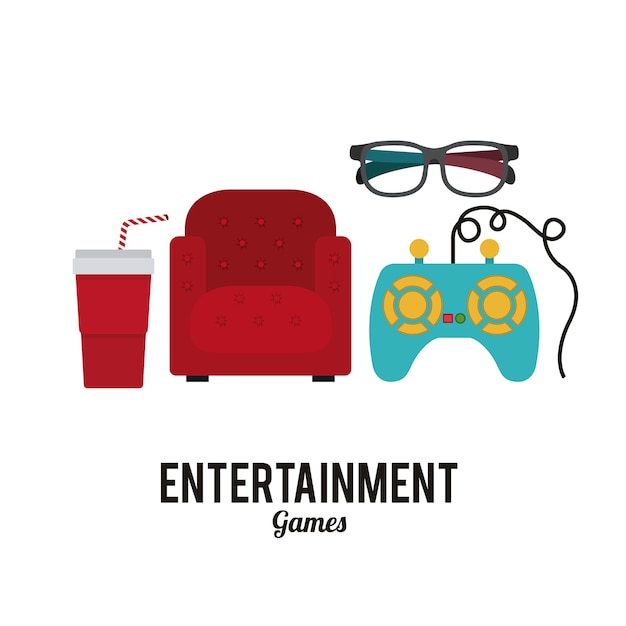 Design de ícones de entretenimento