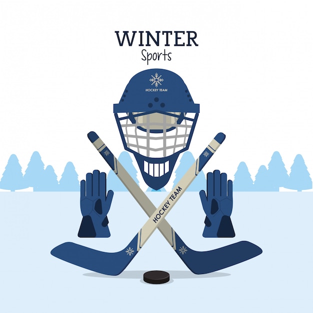 Design de ícones de esporte de inverno