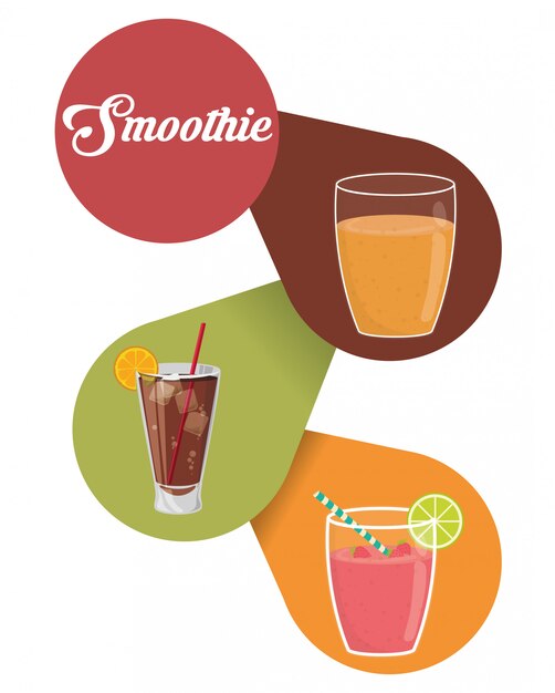 Vetor design de ícones de smoothie