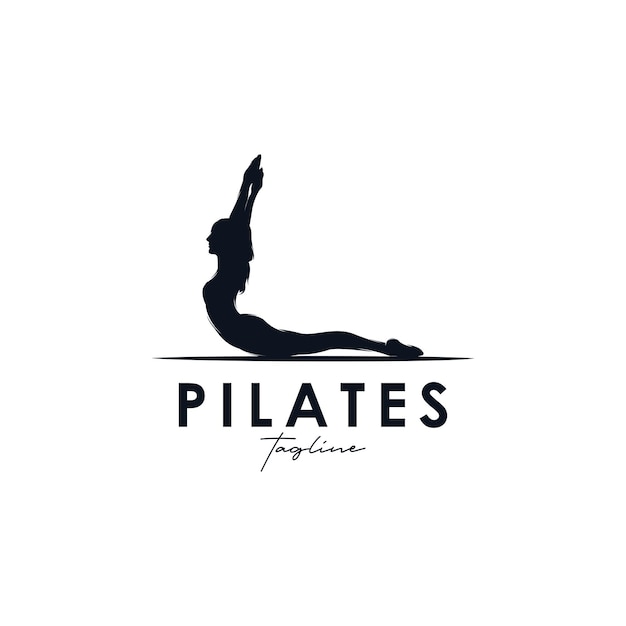 Design de identidade do logotipo de pilates yoga