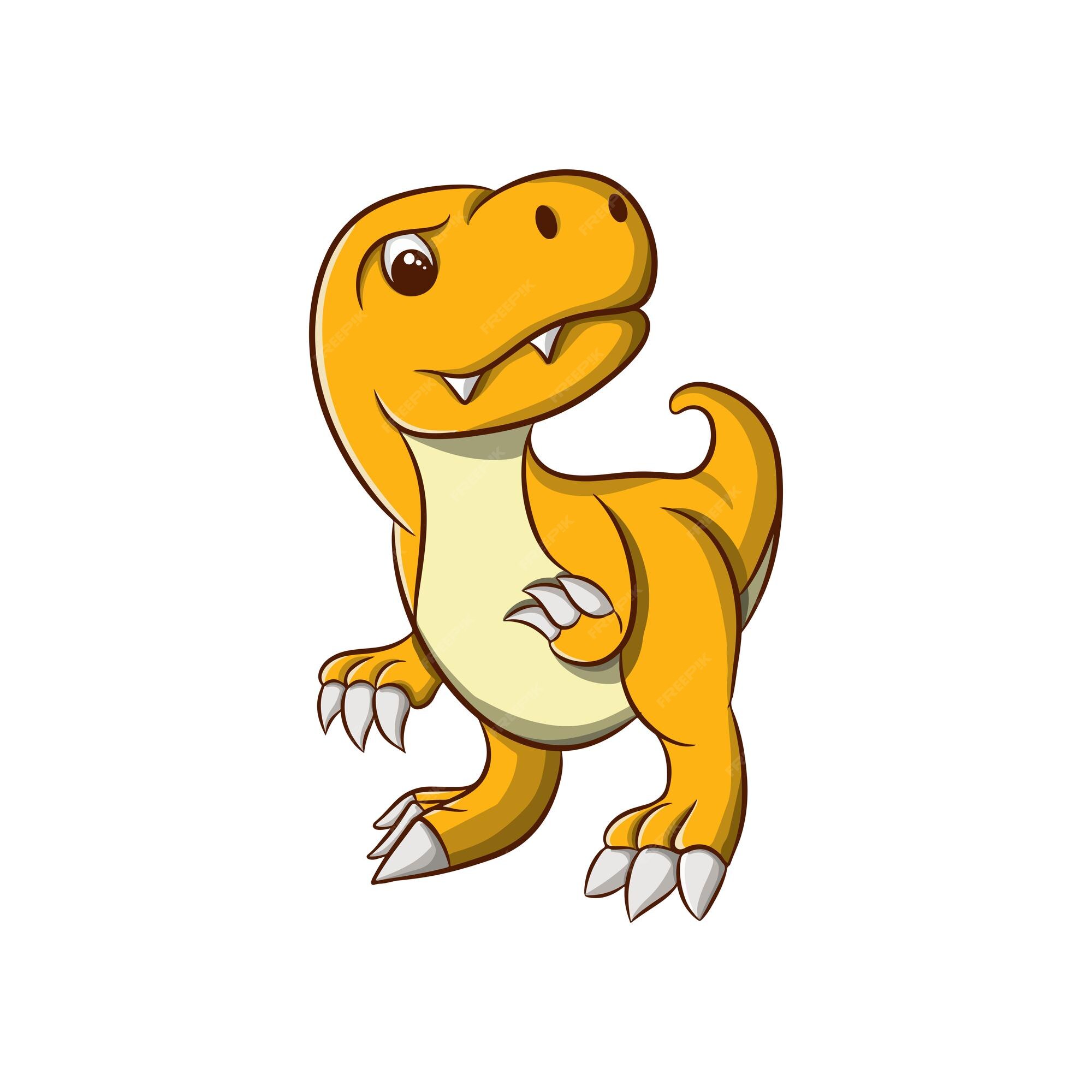 design de ilustração de desenho animado de dinossauro fofo