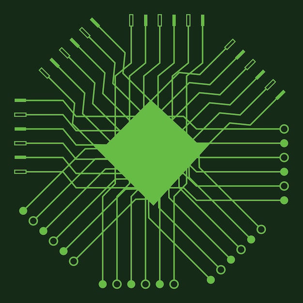 Vetor design de ilustração de ícone de vetor de modelo de logotipo de circuito