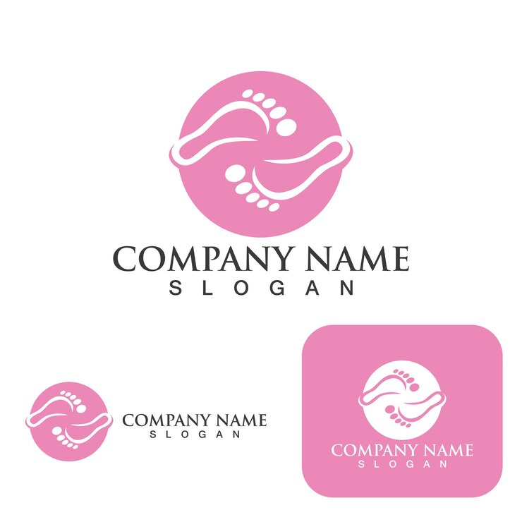 Vetor design de ilustração de ícone de vetor de modelo de logotipo de pé