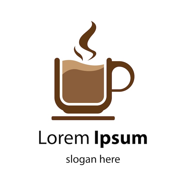 Design de ilustração de imagens de logotipo de xícara de café