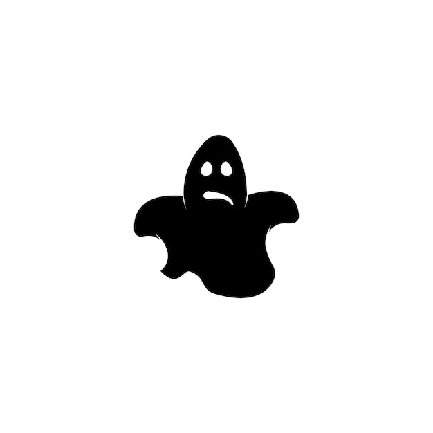 Design de ilustração de modelo de logotipo de fantasma