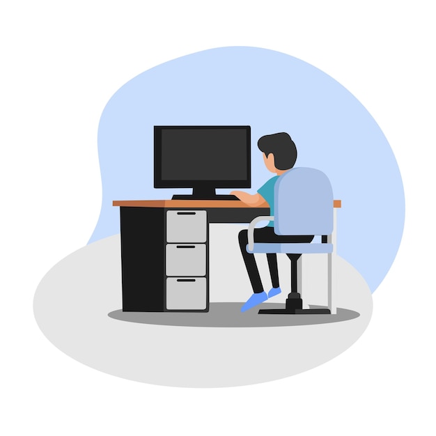 design de ilustração de pessoas trabalhando e fazendo tarefas