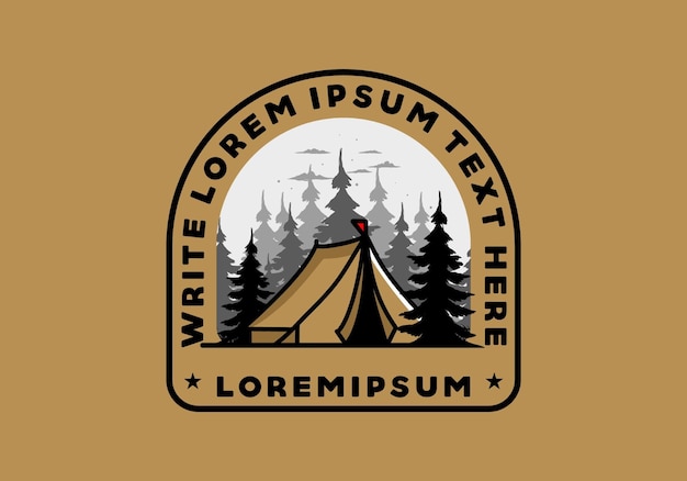 Design de ilustração de tenda de acampamento grande